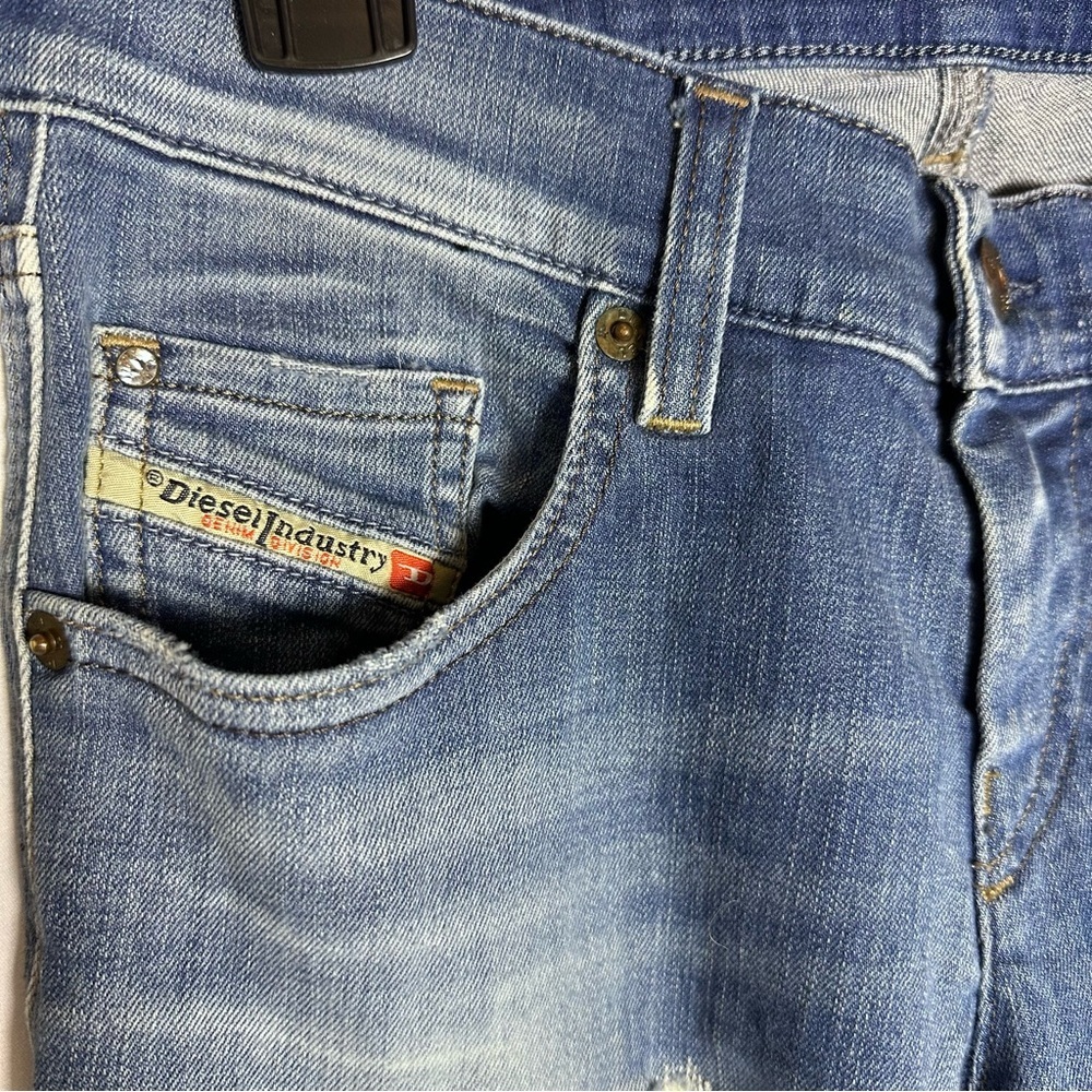 Diesel Grupee Blue Super Slim-Skinny Jeans Women’s W25 L32 Stretchy Low Waist - Picture 4 of 14